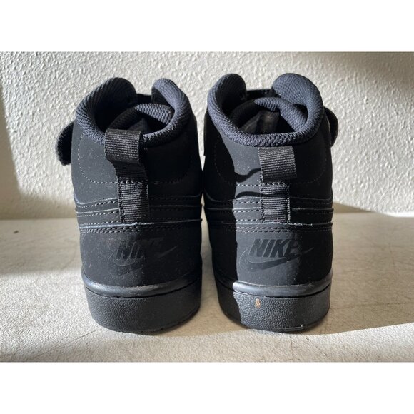 Nike Court Borough Mid 2 GS 'Triple Black' CD7782-001 Boys Size 5.5Y - Picture 6 of 9